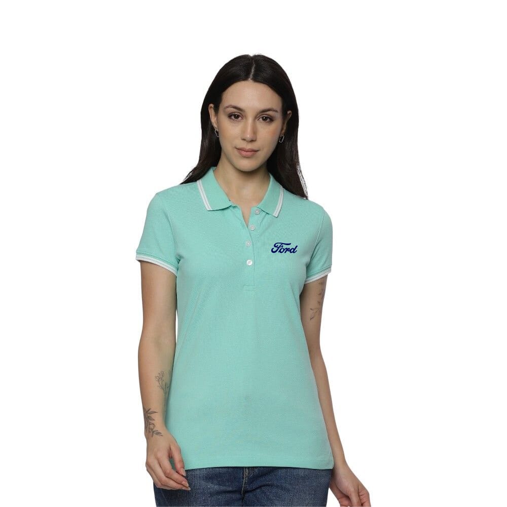 Allen Solly Polo T-shirt Women- Turquoise Green